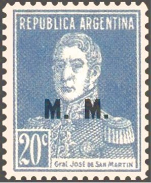 José Francisco de San Martin (1778-1850), overprinted M.J.I.