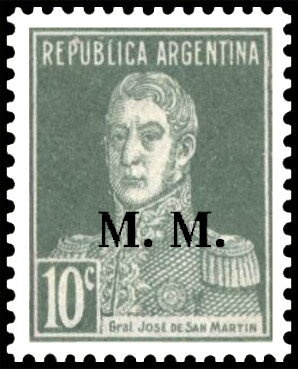 José Francisco de San Martín (1778-1850), ovpt. "M.R.C."