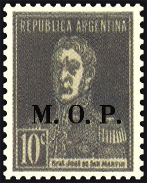 José Francisco de San Martín (1778-1850), ovpt. " M.J.I."