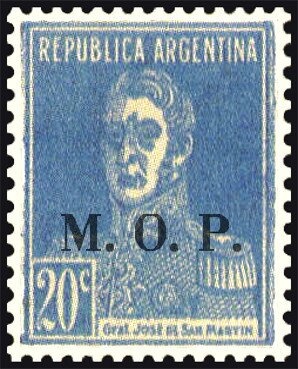 José Francisco de San Martín (1778-1850), ovpt. "M.I."