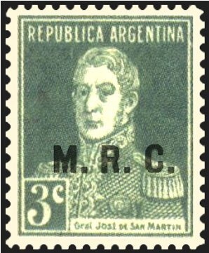 South America Map without borderlines, ovpt. (12¼ mm)