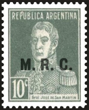 José Francisco de san Martín (1778-1850), ovpt. "M.J.I."