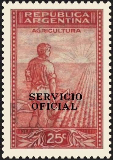 Agricultural workman, ovpt. “M.M.”