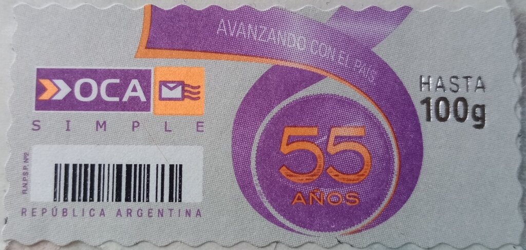 Bernardino Rivadavia (1780-1845), ovpt. "M.R.C."