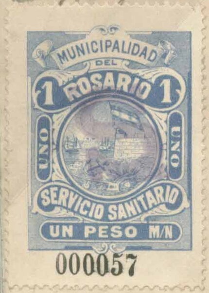 Oil well - Overprint "SERVICIO OFICIAL" (12¼ mm)