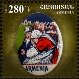 Armenian definitive, handstamped "Z" and "100r HH" on 10r.