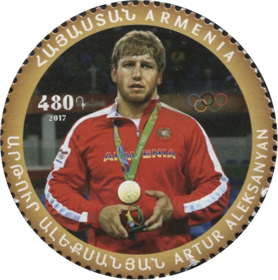 Russian definitive, handstamped "25r HH" on 50k.