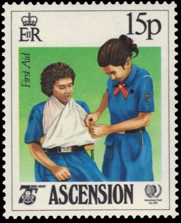 YMCA emblem in geometric designs