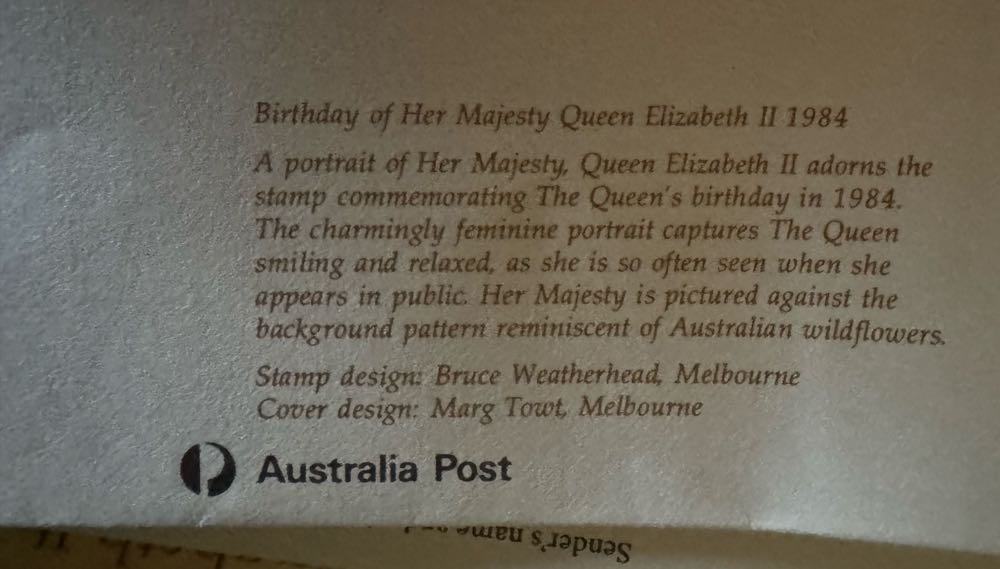 Birthday of Queen Elizabeth II - 1984  stamp collectible - Main Image 3