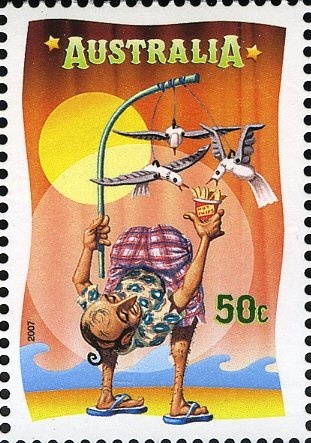 Powerful Owl (Ninox strenua) Phosphor Paper