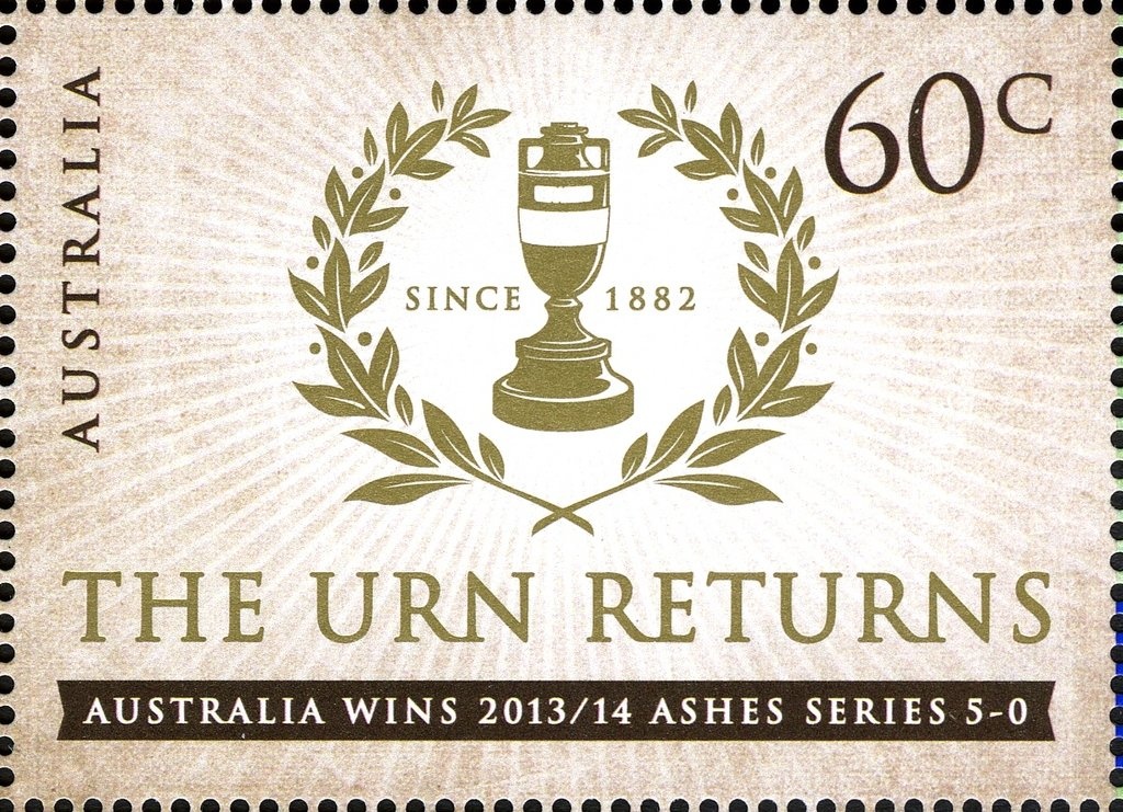 Australian Team with Ashes Urn