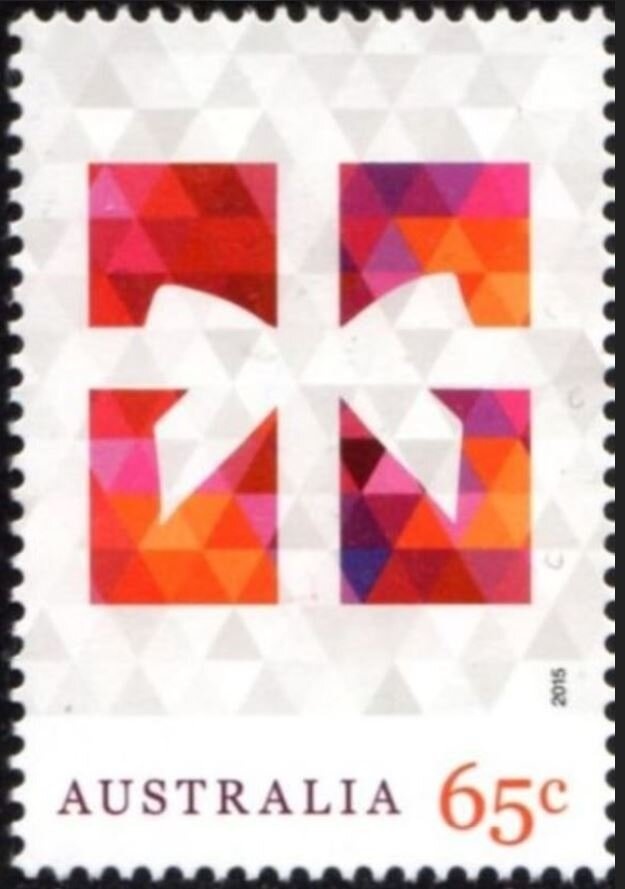 Kangaroo and Map, Perforated OS