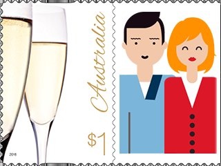 Kangaroo and Map, Perforated OS