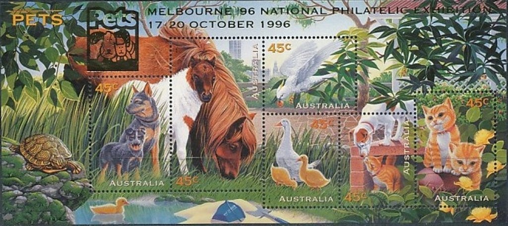 Sturt's Desert Pea 7c coil stamp on white paper