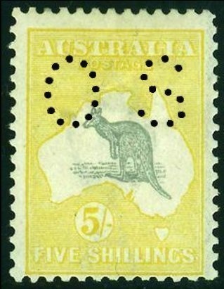 Kangaroo and Map, Perforated OS