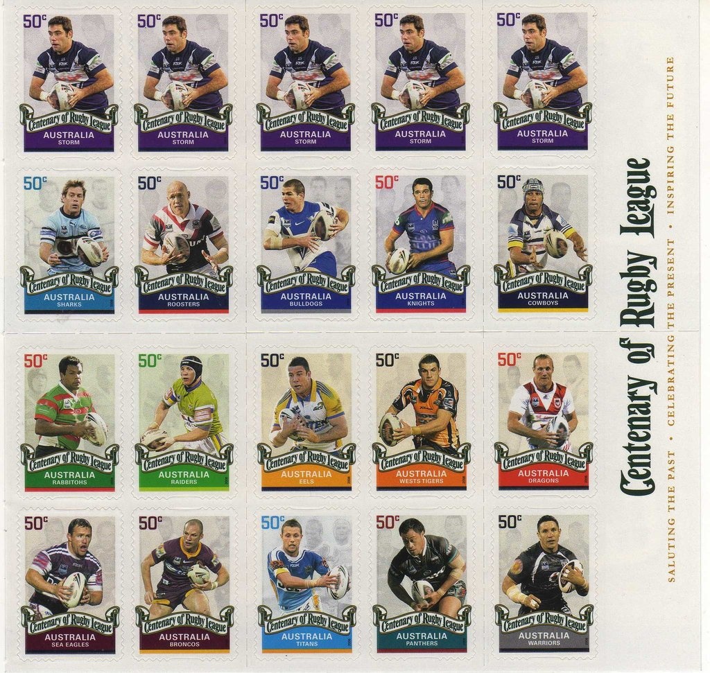 Christmas Kookaburra & Kangaroo - Booklet Pane