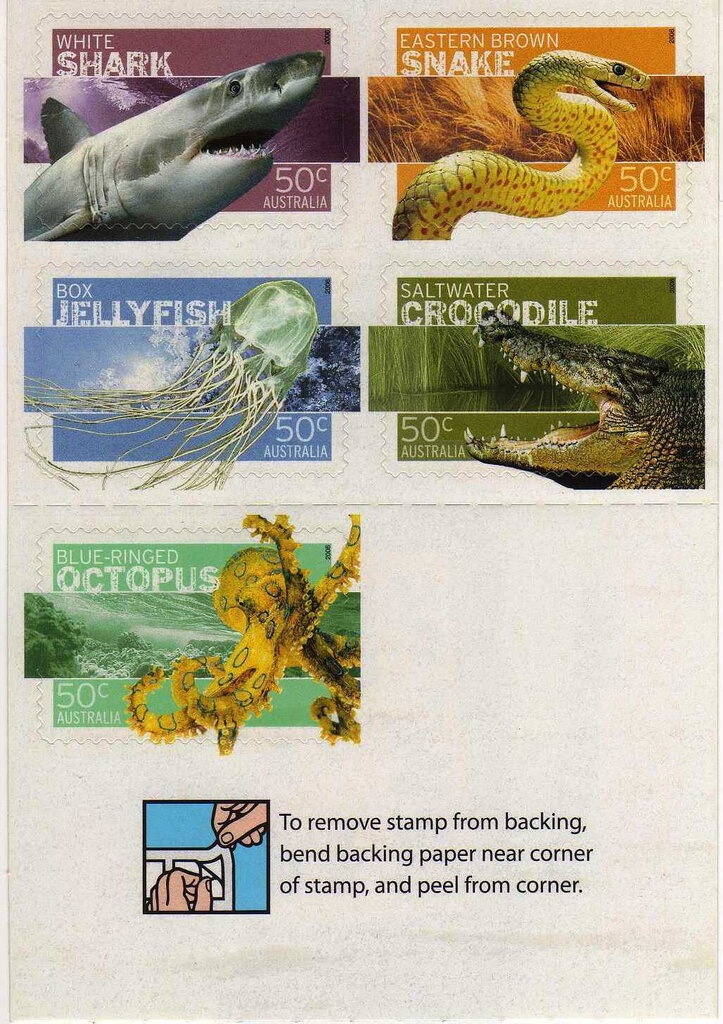 Kangaroo and Map, Perforated OS