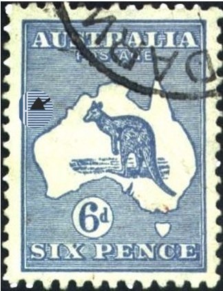 Kangaroo and Map, Perforated OS