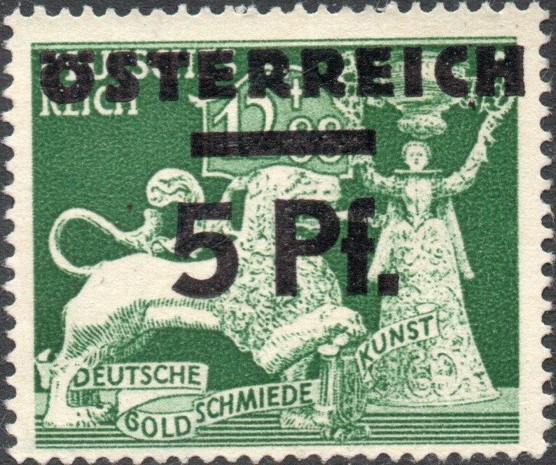 Overprint German stamp Hitler