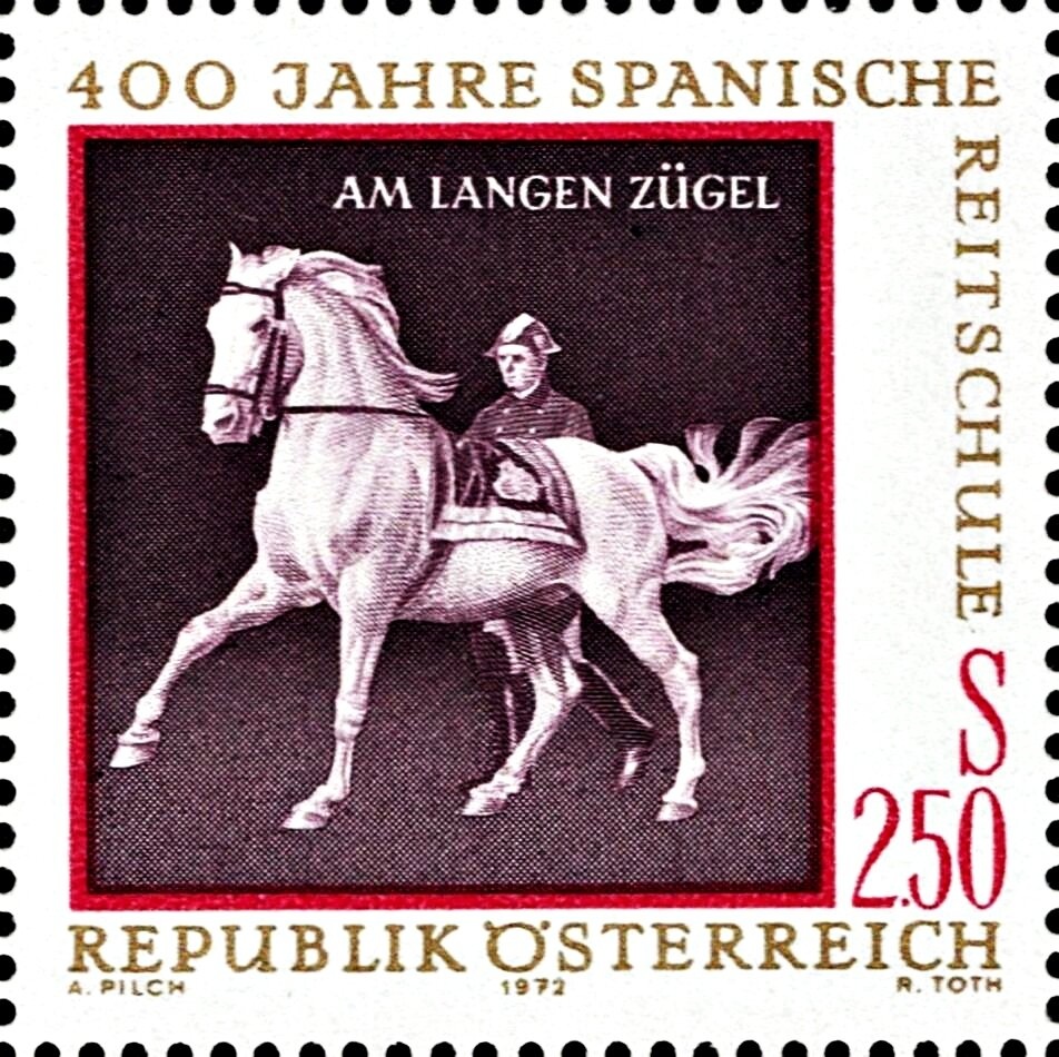 Hands with magnifier & test print of MiNr. AT 1065