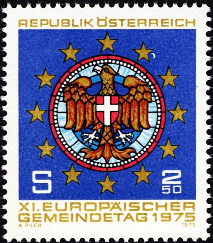 Leopold Figle (1902-65) chancellor, flag & barbed wire