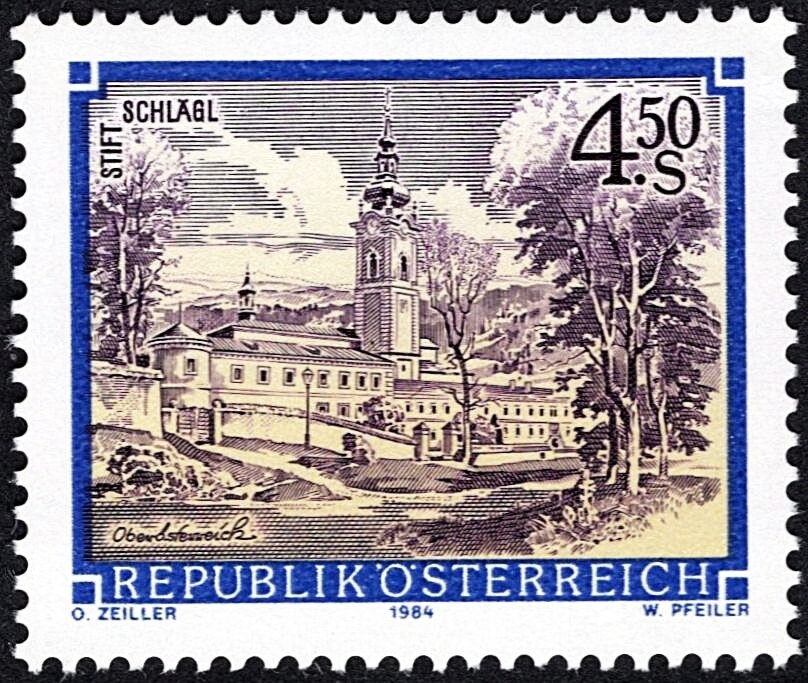 Sign of former Post office Unken (Salzburg) aquarelle