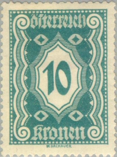 25 Heller Karl I stamp of 1917