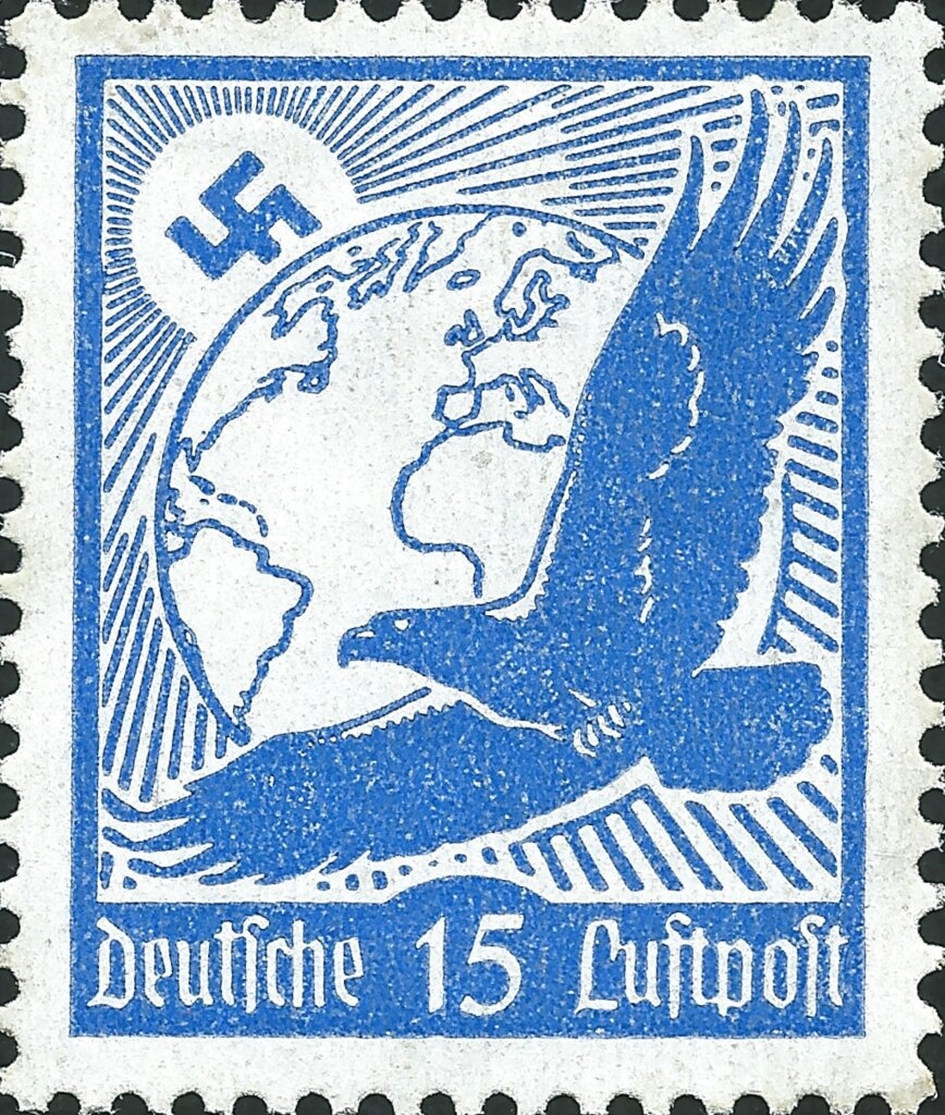 Digit in octogon with overprint
