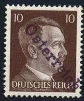 Overprint German stamp Hitler