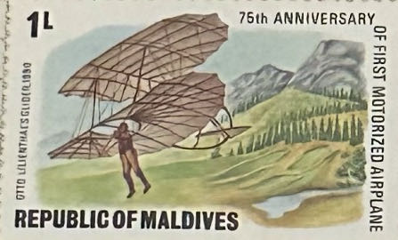 Otto Lilienthal’s Glider 1890  stamp collectible - Main Image 2