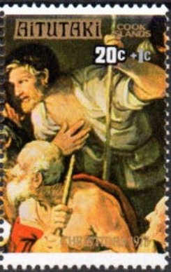 Herder watching over cattle and sheep