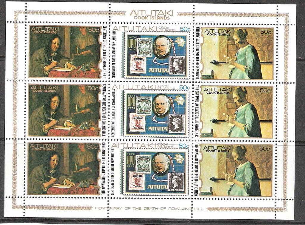 Old chart showing Aitutaki, Capt. William Bligh (1754-1817)