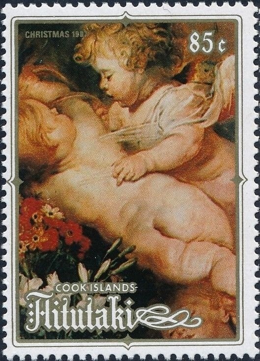 Blue Lorikeet (Vini peruviana) and bananas