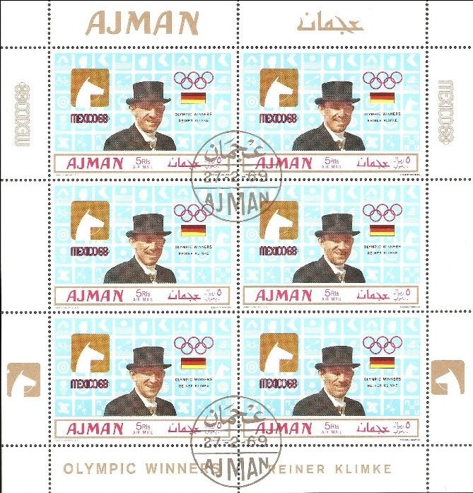 Sir Rowland Hill with Penny Black, 1903 3d., 1920 ½d. stamps