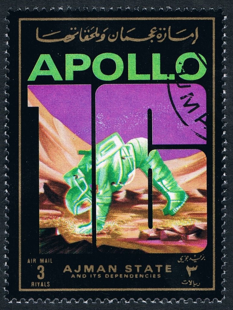 View of Hama overprinted and surcharged