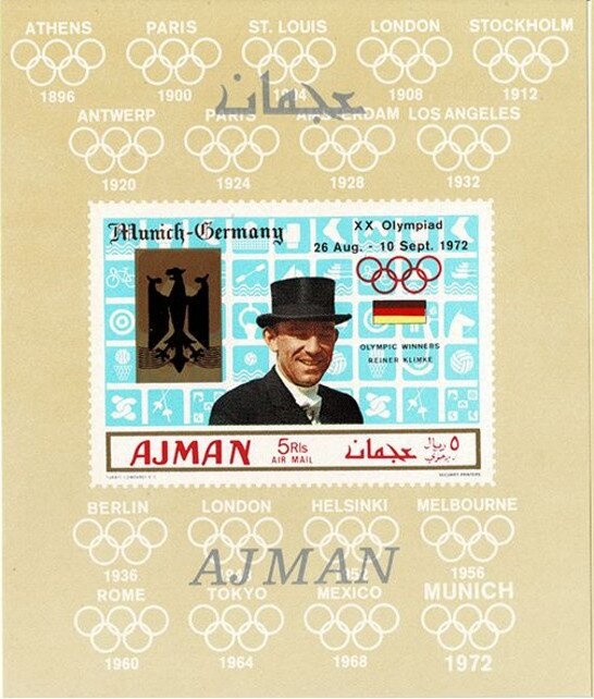 ‭Post horn overprinted in black