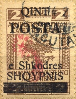 General issue (Austrian stamps handstamped in red)