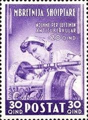 Airplane Crossing Mountains, overprinted in red brown