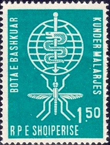‭Malaria eradication emblem, stylized Mosquito