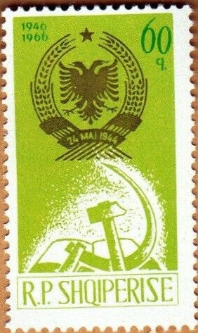 Red Star, Bust of Qemal Stafa and poppies