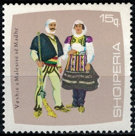 King Zog I of Albania overprinted in black