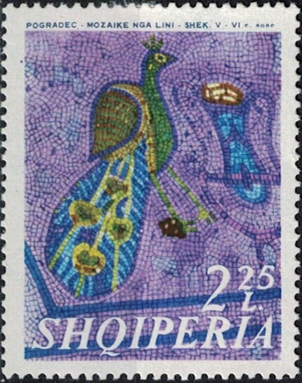 Ahmed Zog Bridge over the Mat overprinted in black