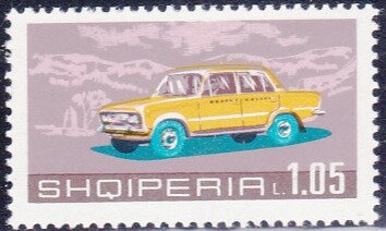 King Zog I of Albania overprinted in black