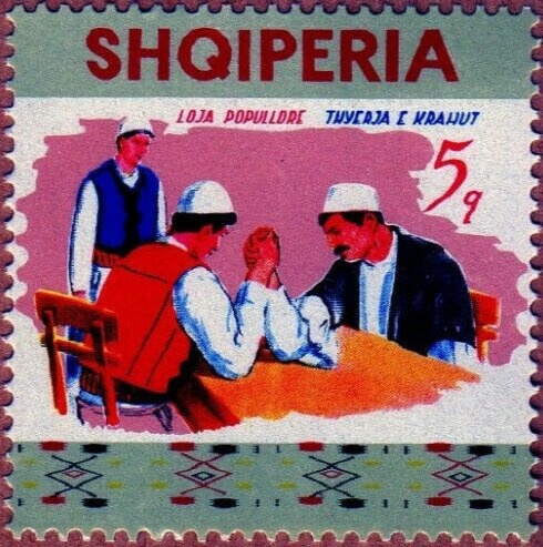 Cheering Soldiers and Civilians between Flags