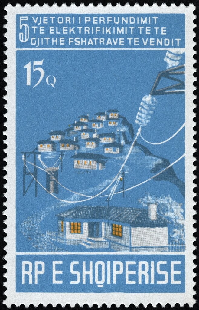 Map of Europe with Albania