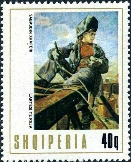 King Victor Emmanuel III surcharged in black