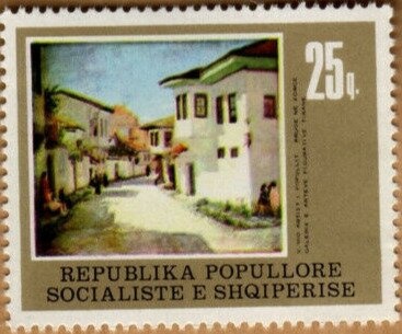 Statues, flags, dove