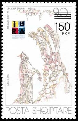 Mother Teresa, overprinted in silver