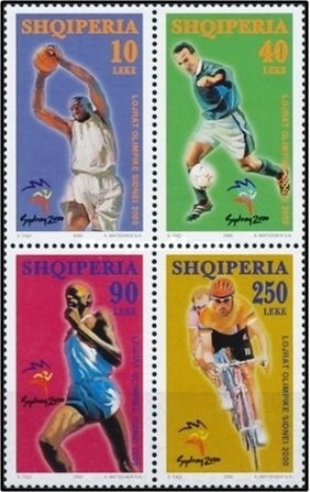 Athlets Surrounding Flag