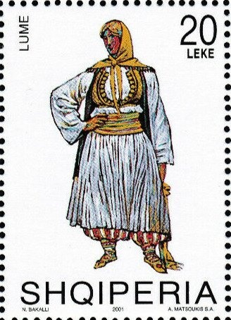 Eagle, Dragon, Ribbon with Flags of China and Albania